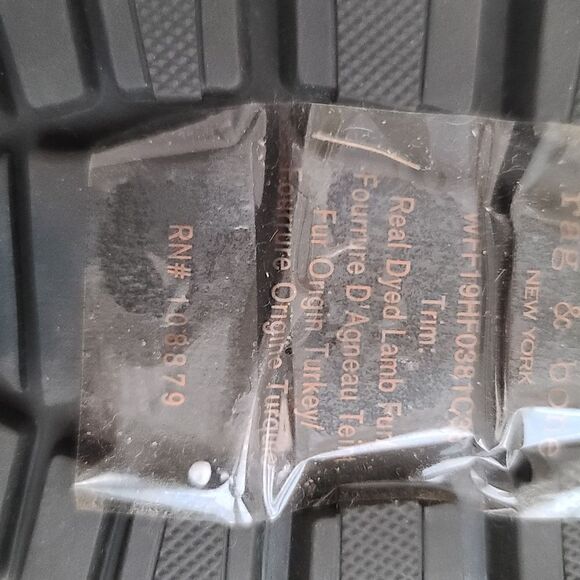 rag & bone Shiloh Leaather Combat Boots with Fur trim Size 8.5 / EU 38.5 NEW - Picture 7 of 11